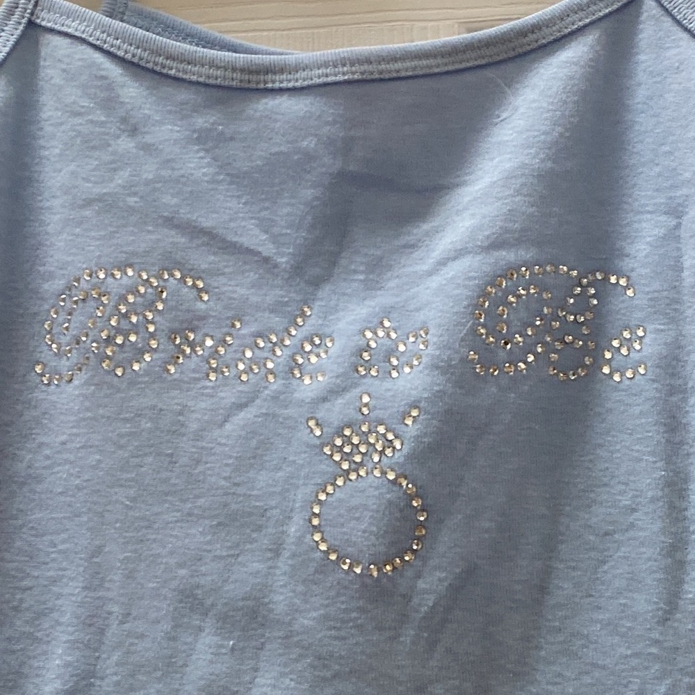 3/$39 - NWOT Bride to Be Rhinestone Top, Size Large